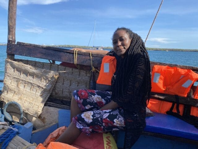 A dhow on the Indian Ocean at Kisite Mpunguti