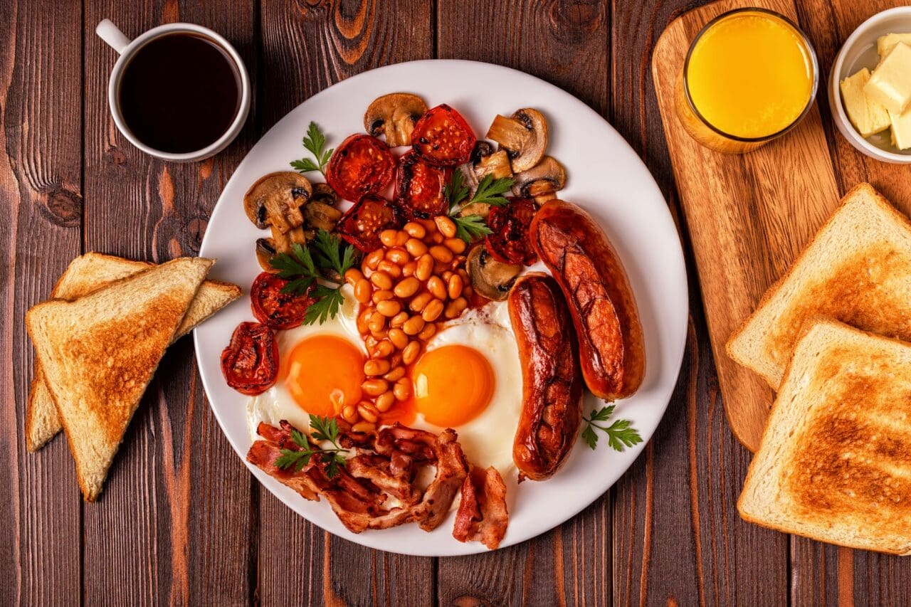 Traditional full English breakfast
