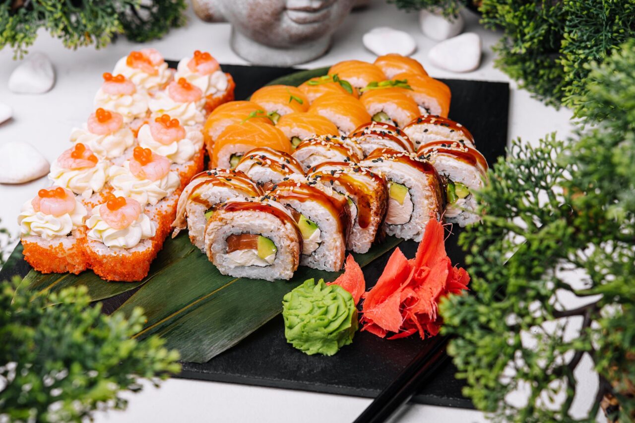 fresh-sushi-traditional-japanese-food-on-big-plate