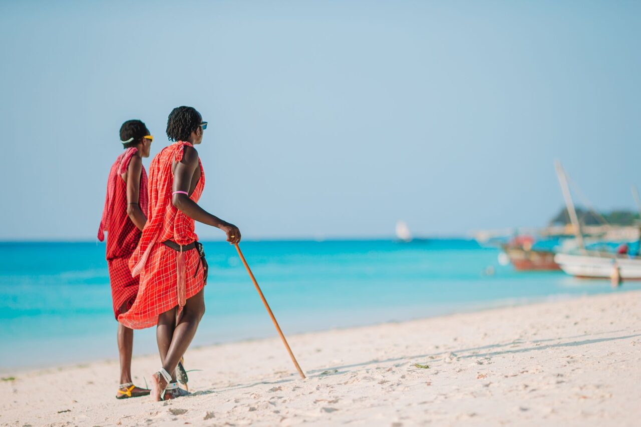 masai-tribe-member-standing-near-the-ocean-in-zanzibar