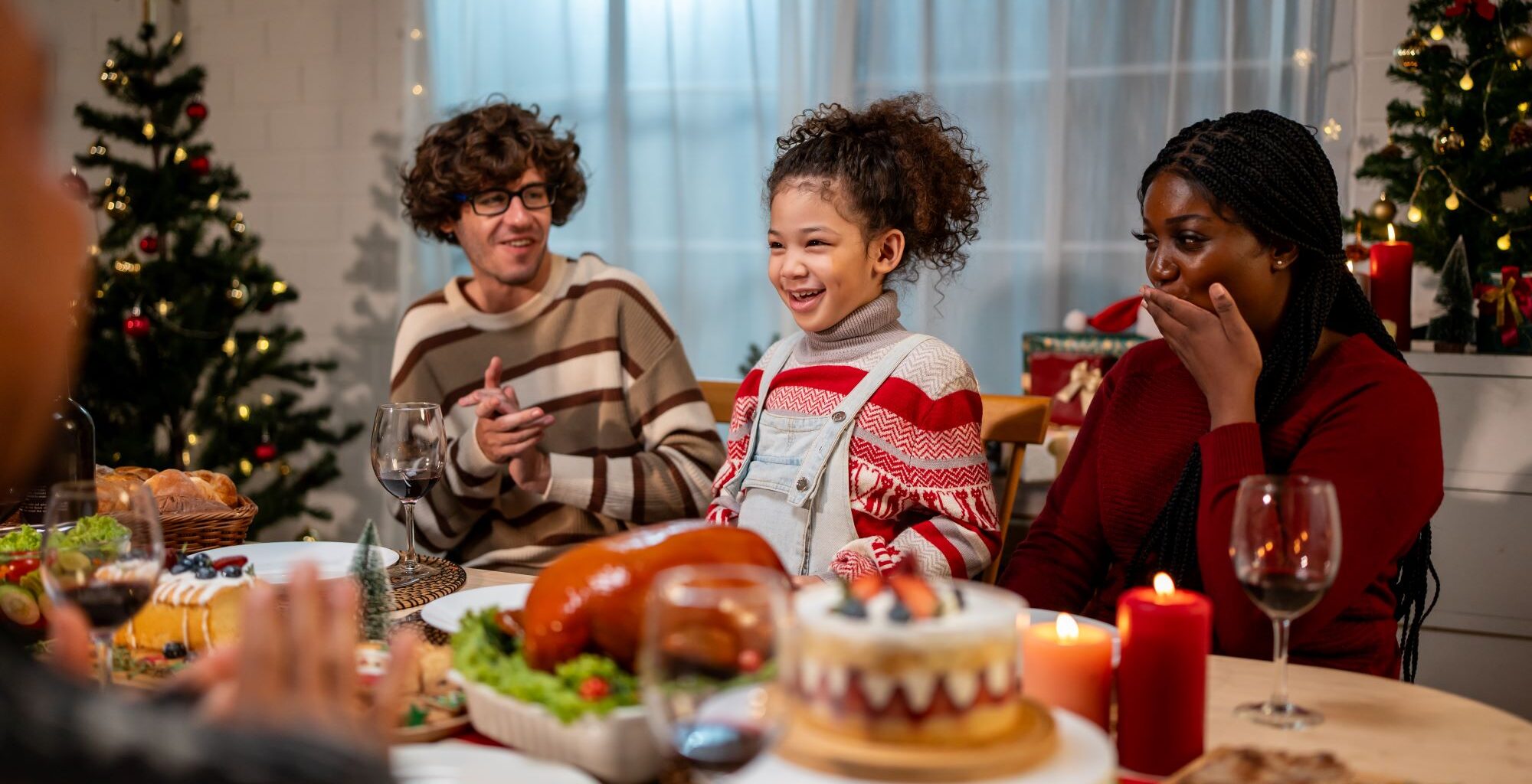 multi-ethnic-big-family-celebrating-holiday party-Inclusive Holiday Party